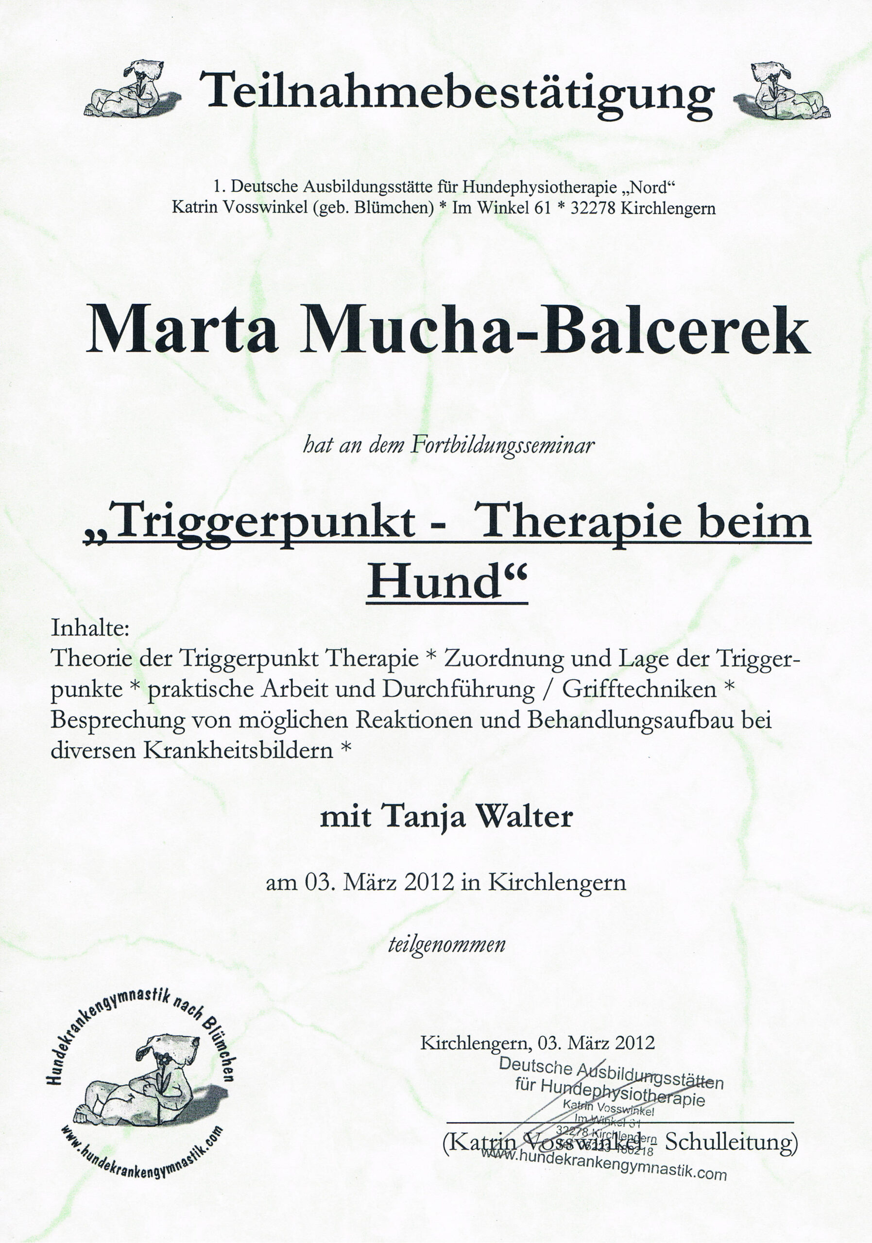 zertifikat Mucha-Balcerek